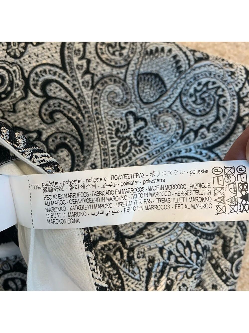 ZARA black silver jacquard pants limited edition Sz M NWT - Picture 10 of 15